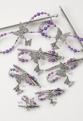 Lilla Rose Felicite Butterfly Silver Flexi Hair Clip FX-2987 M (Medium)