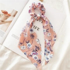 Fashion Leopard Print Bow Satin Long Ribbon Ponytail Scarf Hair Tie Scrunchies
