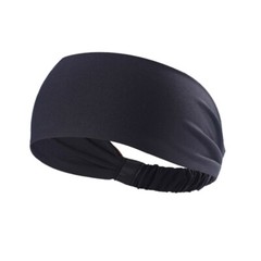 Black Sweatband Headband Yoga Gym Running Stretch Sports Head Band For Men Women