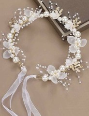 Pearl & Floral Bridal Hair Vine Headpiece