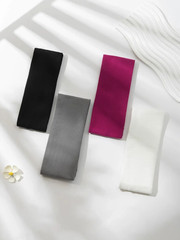 4pcs Women Elastic Hairbands Solid Color Makeup Sports Yoga Headbands – NEW