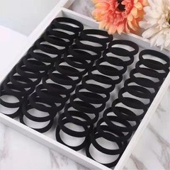 10PCS Black Seamless Hair Ties No Damage Ponytail Holders for Women Girls