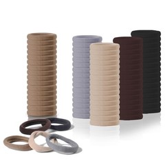 120 Pack Natural Colors Seamless Hair Ties, Ponytail Holders, Thick, Coarse, No