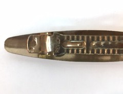 Vintage 1990’s Revlon Hair Barrette Textured Gold Tone