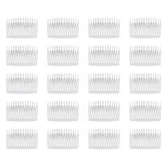 20 Pack Clear Small Plastic Hair Side Comb with Long Teeth Thin Fine Gray Hair P