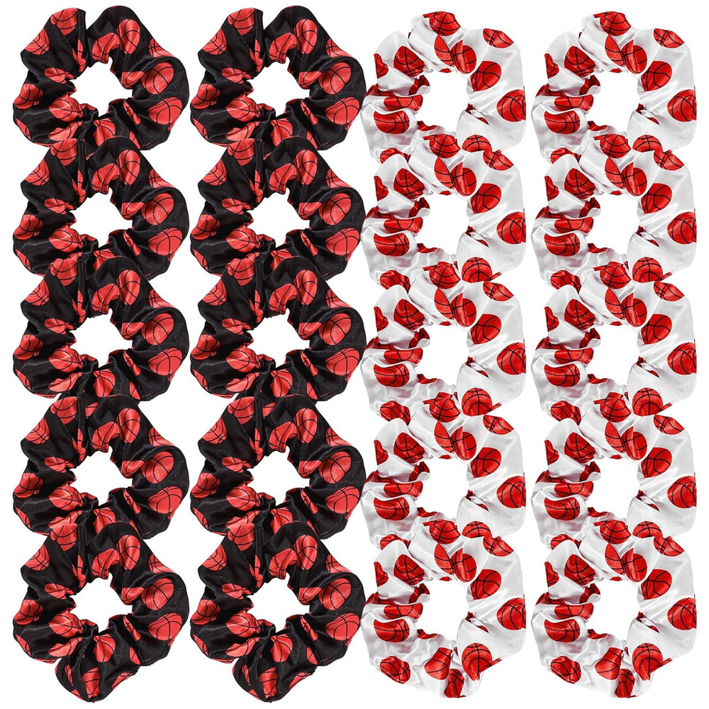 Basketball Hair Scrunchies 20 Pcs Basketball Party Favors Gifts Satin Hair Ties