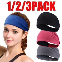 Womens Sweat Sweatband Headband Yoga Gym Running Stretch Sport Wide Head Band US