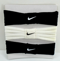 Nike Seamless HairBands 3 Pack Women’s Ponytail Black/White