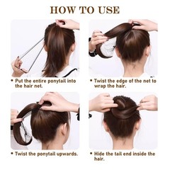 20 PCS Bun Hair Nets Women Stretchy Elastic Edge Mesh Invisible Hairnet Dance