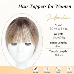 4cmx6cm cap 100% heat resistant synthetic fiber hair topper clip in, 25cm, 30g