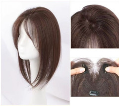 3.5×4.3″Free Part Lace Heat Resistant Straight Synthetic Hair Topper Clip in 16″