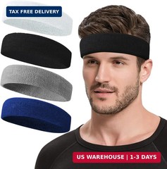 Sweatbands Sports Headband for Men & Women, Moisture Wicking Hairband Athletic T