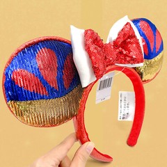 Disney` Resort 2025 Snow White Sequined Minnie Mouse Ears Headband Disneyland