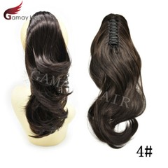 US Jaw Ponytail Clip in Claw Pony Tail Hair Extension Wavy Hair Piece As Human