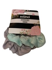 Scrunchies Hair Accessories Set of 4 Scunci Brand Black Brown Gray Green New