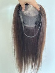 Transpanent Lace Front 100% Human Hair Topper with a Black Elastic Band 12″~18″