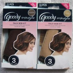 Goody Simple Styles Hair Faux Bob Kit 3 Easy Steps 10 Bobby Pins Blonde Light