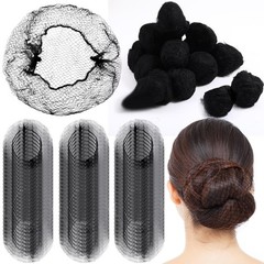 720 Pcs 24 Inch Black Invisible Elastic Mesh Hair Nets in Bulk for Buns
