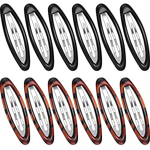 12 Pcs Oval 2.8 In Tortoise Metal Hair Clips for Women – Ellipse Fresh Style