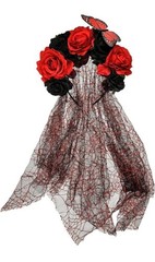 Rose Flower Crown Day of the Dead Flower Headband Butterfly
