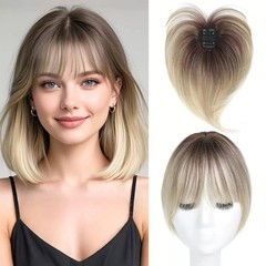 4cmx6cm cap 100% heat resistant synthetic fiber hair topper clip in, 25cm, 30g