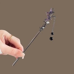 Elegant Double Butterfly Tassel Hairpin for Women Zinc Alloy Hair Clasp