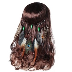 Indian Feather Headband Boho Feather Headbands Festival Costumes Head Dress New