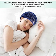 4 Pack Mesh Hair Net Rayon Knit Snood Hat Crochet Hair Wraps for Sleeping