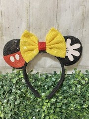 Yellow And Black Mickey Mouse Ears Headband Disney Festival Fashion