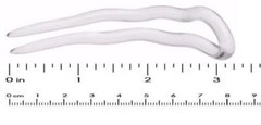 Parcelona French Mystic Large 3″ Celluloid Chignon U Shaped Hair Pins(Set of 2)