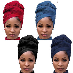 Stretch Jersey Head Wrap Stretchy Knit Turban Headwraps Long Hair Scarf Urban Af