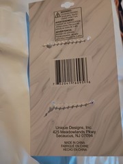 Madison Tyler Clear Pink Splashed Rectangular Hair Clip NWT