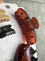 New Time And Tru Hair Claw Clip Lot of 2 Sets Lg Sm Brown Beige Black Classic