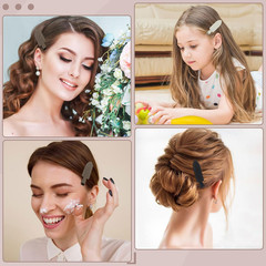 12 Pcs No Bend No Crease Hair Clips, Hair Clips Barrettes for Styling for Women