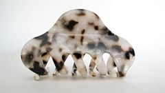Mixed black brown beige white hair claw clip