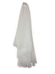 New Lulus Classic Sheer White Bridal Tulle Veil Hair Clip