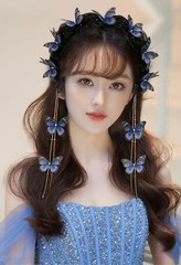 Beautiful and elegant butterfly tassel headband hair accessory