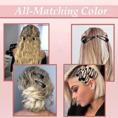 36 Pcs 2 Inch Metal Snap Hair Clips for Women and Girls, Matte No Slip