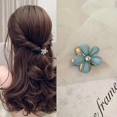 14P Random Mini Flower Hair Clips Floral Hair Pins Women Daily Hair Accessories
