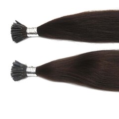Cadenza Hair I-Tip Fusion Hair Extension 16 inch Natural Black for Women .