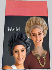 2Pcs Satin Hair Bonnets,Silk Bonnet for Sleeping, Soft Elastic Band Silk Sleep C