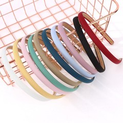10 PCS Thin Solid Fabric Headbands Women Non Slip Suede Lined Assorted Colors