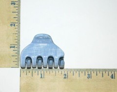 French Casual Distressed Denim Blue Jean Hair Claw Women Jaw Clip Made in France
