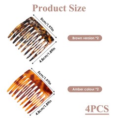 French Hair Combs for Women, Decorative Comb Clips for Fine Hair, Small Side