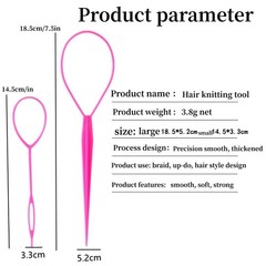 6pcs Topsy Tail and Hair Loop Styling Tool Set – Ponytail Makers, French Braid