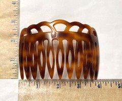 Charles Wahba Large Hair Comb Women Loop Curved Edge Vintage Made in France