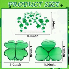 Vovii 3Pcs Shamrock Hair Claw Clips for Women St. Patrick’s Day Green