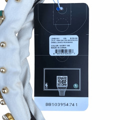 LELE SADOUGHI NBA DALLAS MAVERICKS BASKETBALL IVORY EMBELLISHED KNOTTED HEADBAND