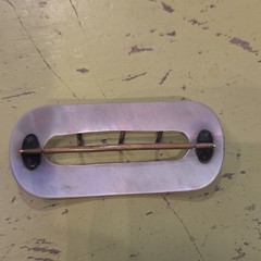 Vintage White Mother of Pearl Buckle for Women, 1940 Art Deco