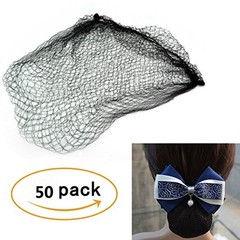 20″ 50 Pack Hairnets Invisible Elastic Edge Mesh 50cm Reusable Bun Hair Nets(…